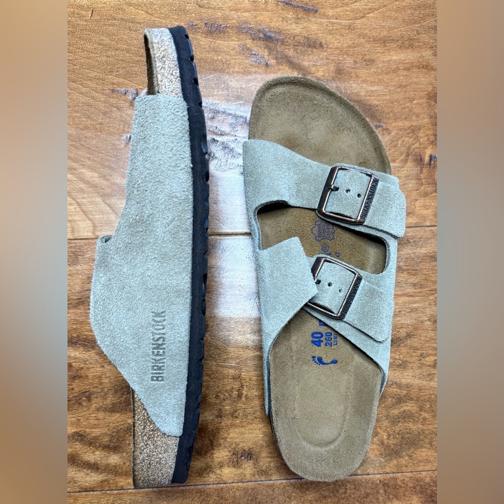Birkenstock Arizona Suede Light Sand Sandals EU 40 NWOT - Picture 4 of 7